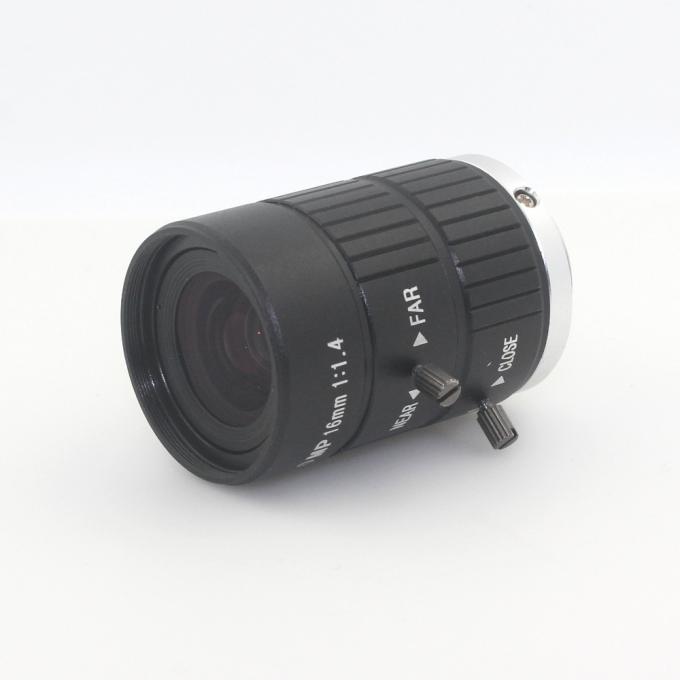 Bâti C de l'ouverture F1.4 de l'objectif de caméra de télévision en circuit fermé de HD 10MP 16mm pour la caméra de télévision en circuit fermé ou la surveillance industrielle de route de microscope