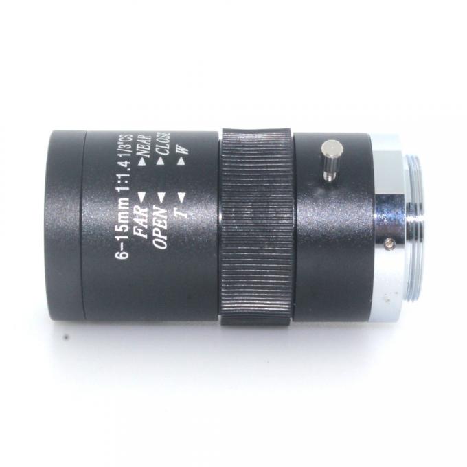 Lentille 6-15mm, lentille manuelle de CS d'objectif de caméra de télévision en circuit fermé d'iris de F1.4 Varifocal, lentille de télévision en circuit fermé pour des vidéos surveillance de caméra de sécurité