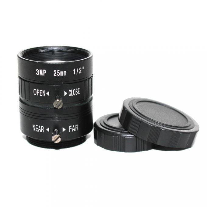 lentille manuelle de télévision en circuit fermé de bâti fixe par caméra industrielle du zoom de foyer d'IRIS de 3MP 25mm HD C pour le microscope industriel de caméra de télévision en circuit fermé